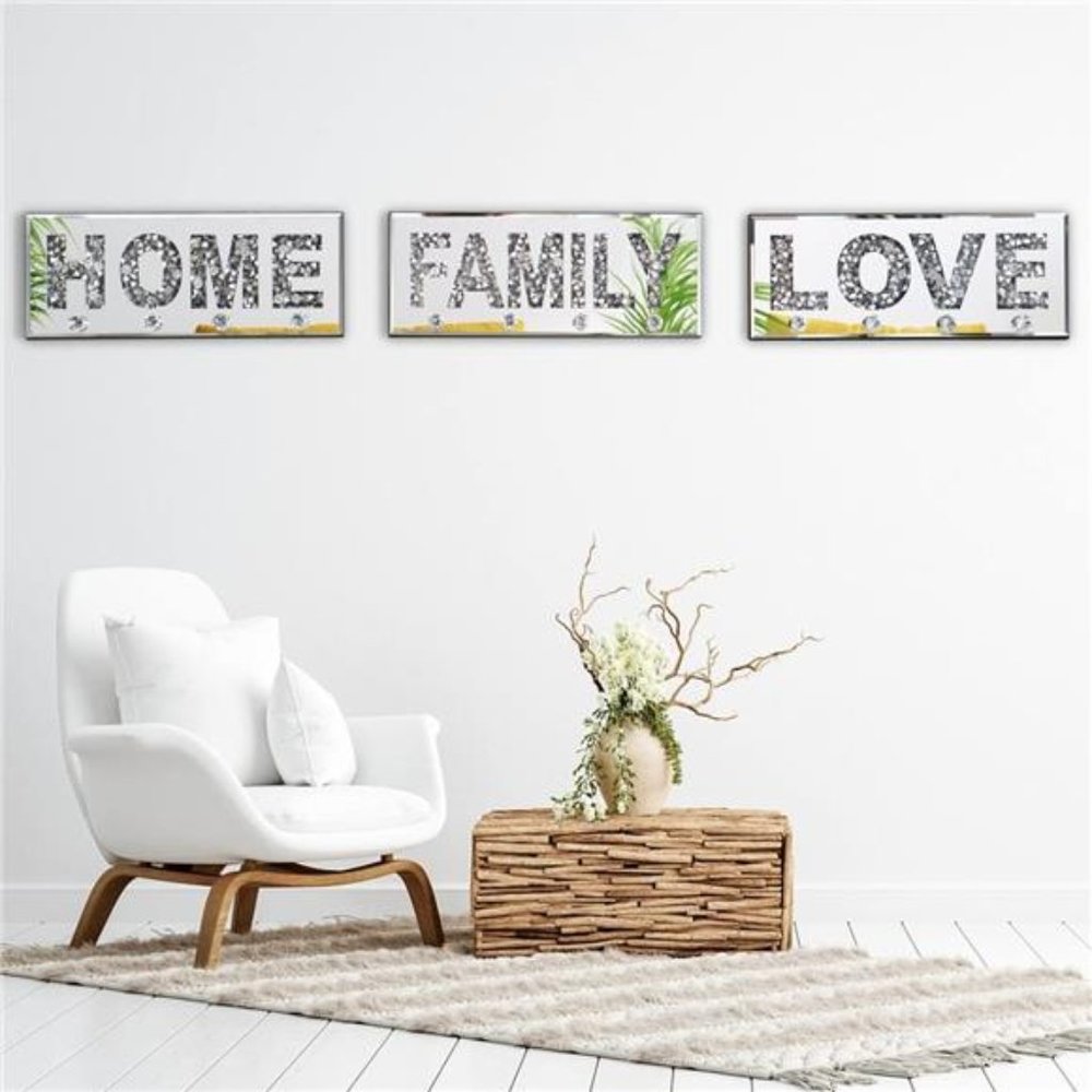 Crush Diamond Mirrored Home Letter Plaque Sign for Wall Decor,Crystal Clear Hook - Picture 5 of 6